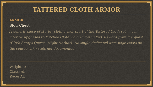 Tattered Cloth Armor