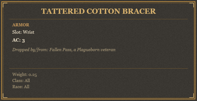 Tattered Cotton Bracer