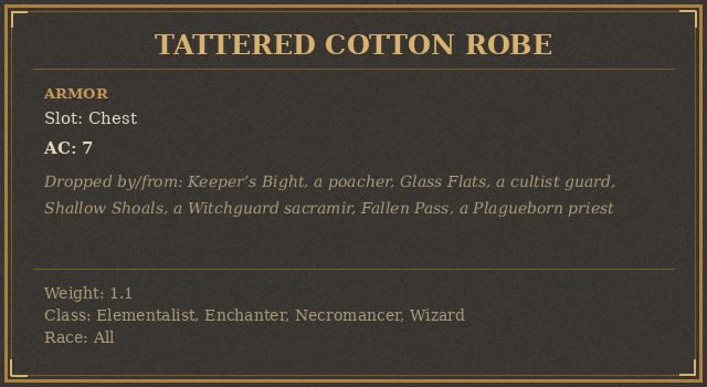 Tattered Cotton Robe