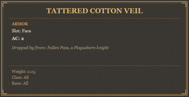 Tattered Cotton Veil