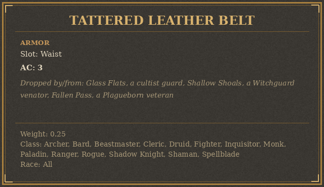 Tattered Leather Belt