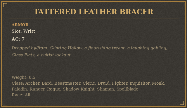 Tattered Leather Bracer