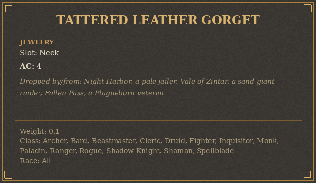 Tattered Leather Gorget