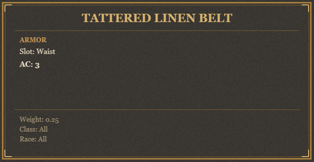 Tattered Linen Belt