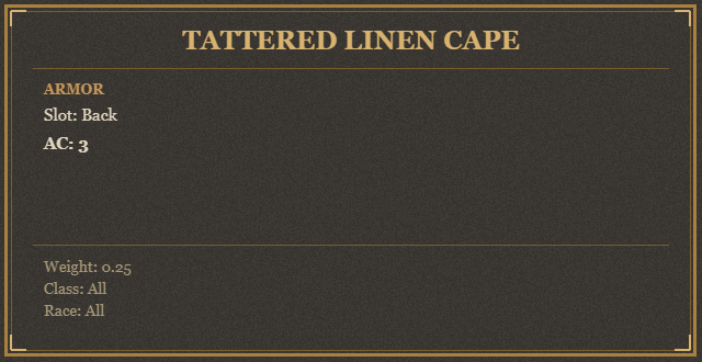 Tattered Linen Cape