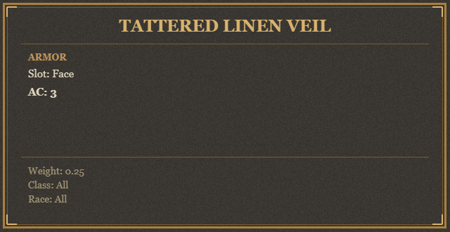 Tattered Linen Veil