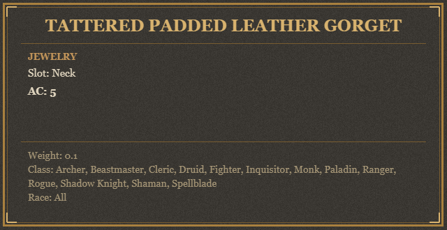Tattered Padded Leather Gorget
