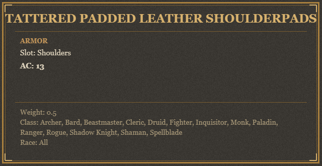 Tattered Padded Leather Shoulderpads
