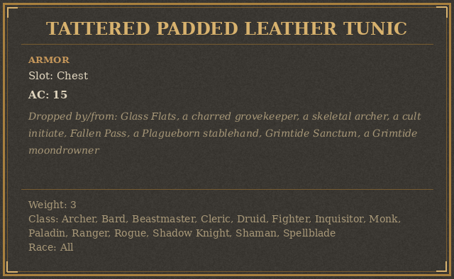 Tattered Padded Leather Tunic