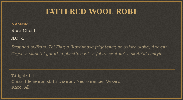 Tattered Wool Robe
