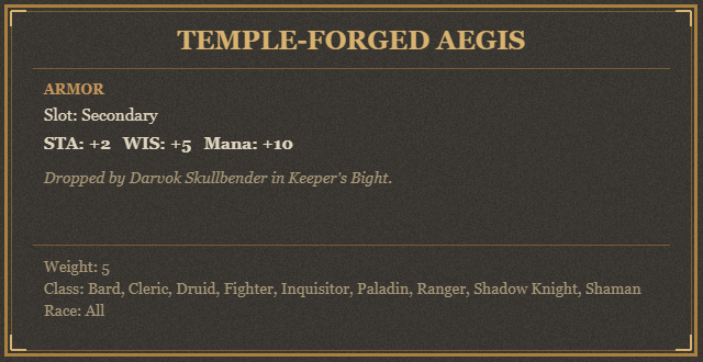 Temple-forged Aegis