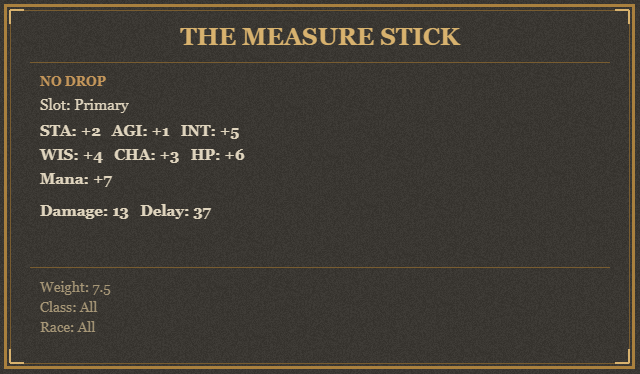 The Measure Stick