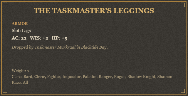 The Taskmaster’s Leggings