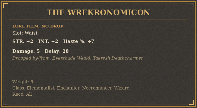The Wrekronomicon