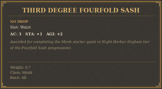 Third Degree Fourfold Sash