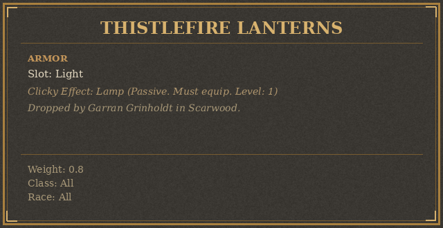 Thistlefire Lanterns