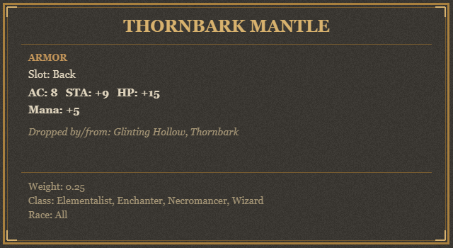 Thornbark Mantle