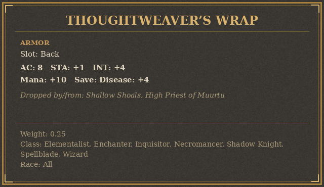 Thoughtweaver’s Wrap