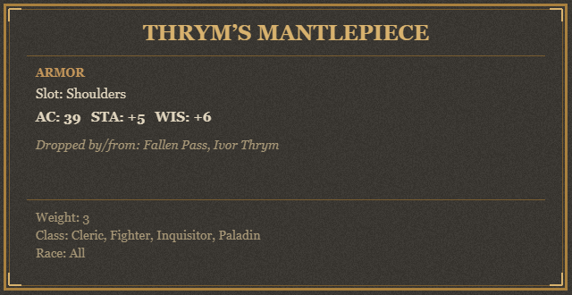 Thrym’s Mantlepiece