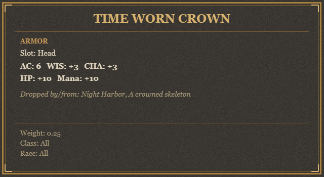 Time Worn Crown