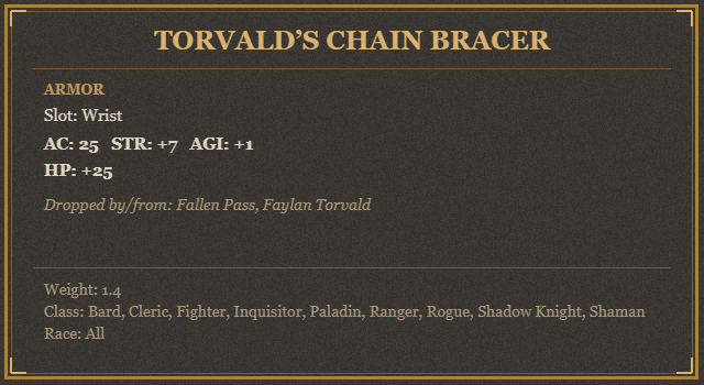 Torvald’s Chain Bracer