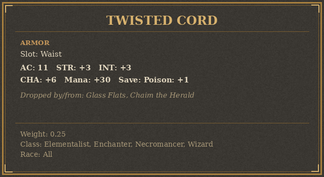 Twisted Cord
