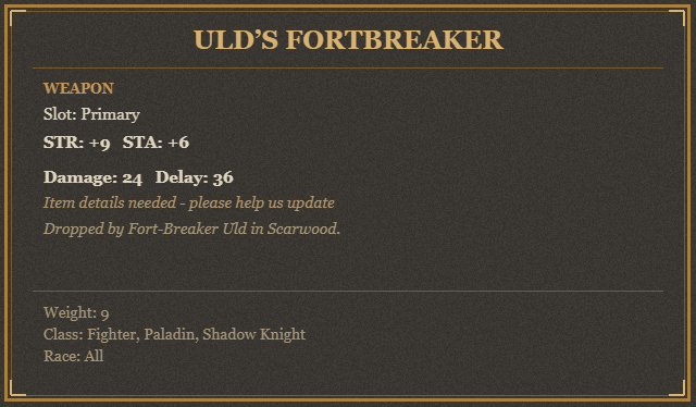 Uld’s Fortbreaker