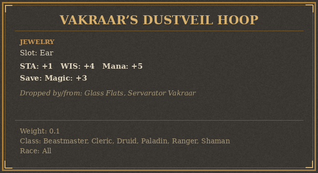 Vakraar’s Dustveil Hoop