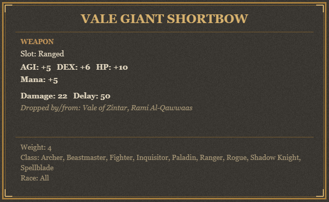 Vale Giant Shortbow