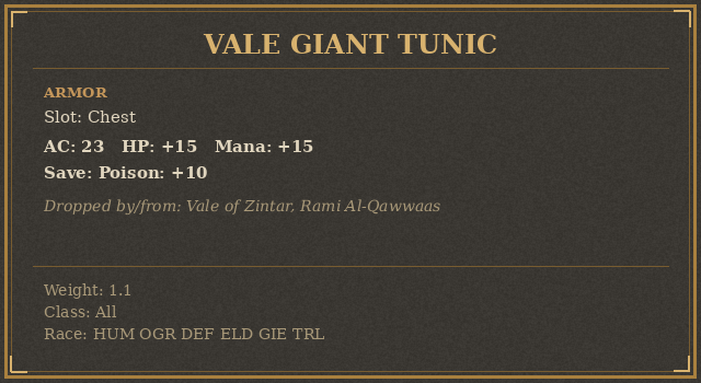 Vale Giant Tunic
