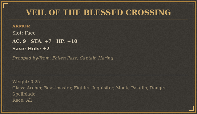 Veil of the Blessed Crossing