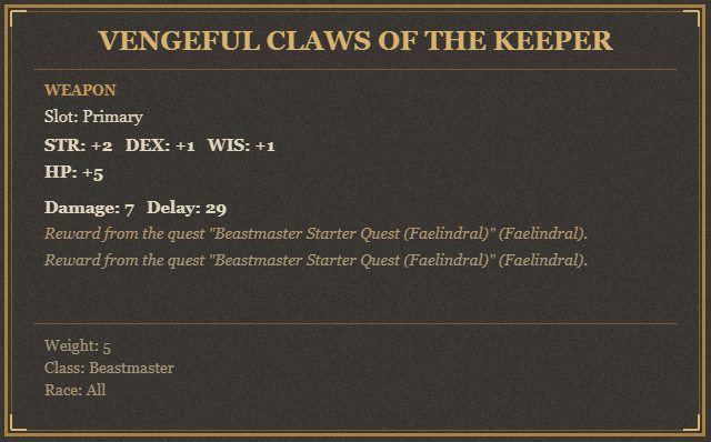 Vengeful Claws of the Keeper