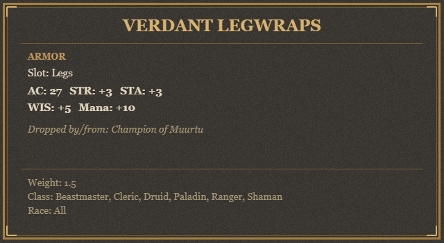 Verdant Legwraps