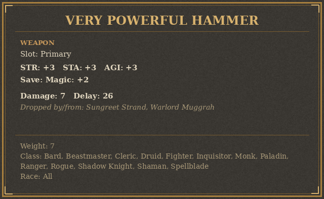 Very Powerful Hammer