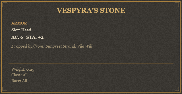 Vespyra’s Stone