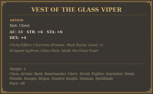 Vest of the Glass Viper
