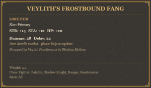 Veylith’s Frostbound Fang