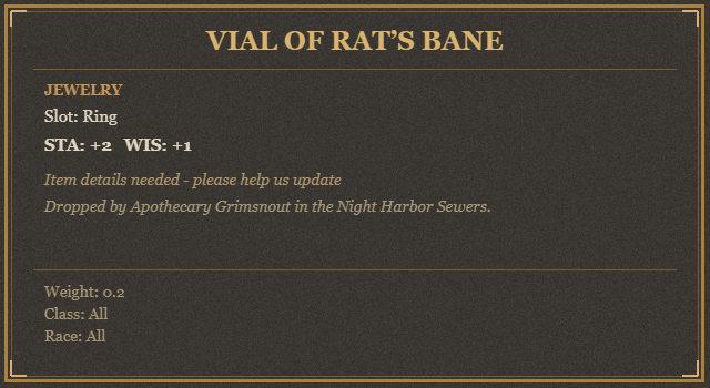 Vial of Rat’s Bane