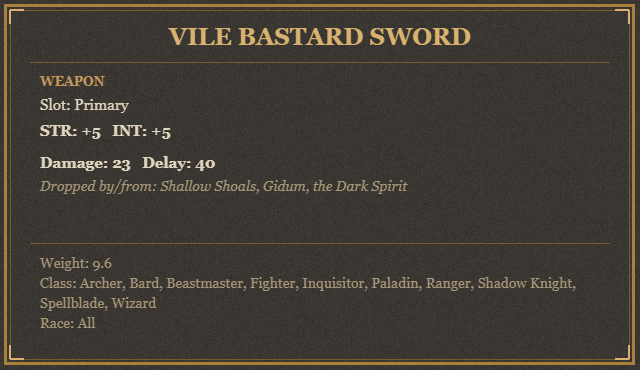 Vile Bastard Sword