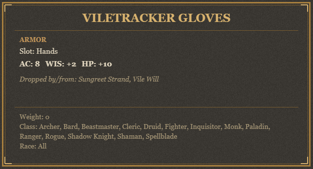 Viletracker Gloves
