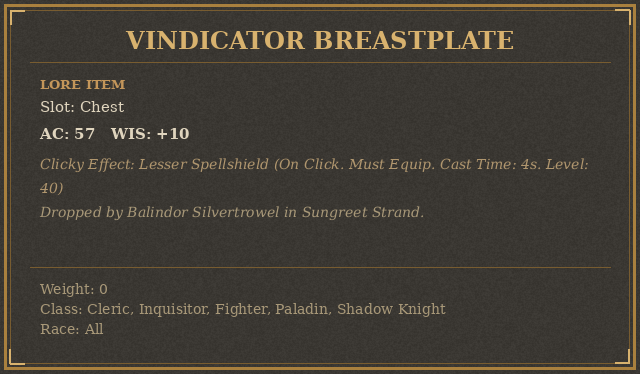 Vindicator Breastplate