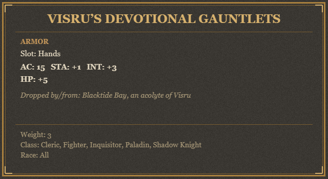 Visru’s Devotional Gauntlets
