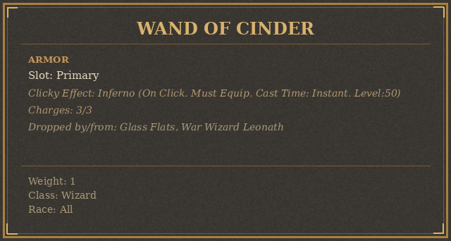 Wand of Cinder