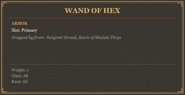 Wand of Hex
