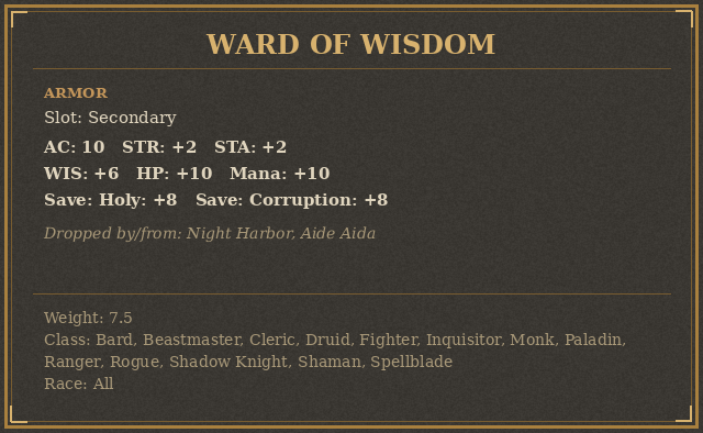 Ward of Wisdom