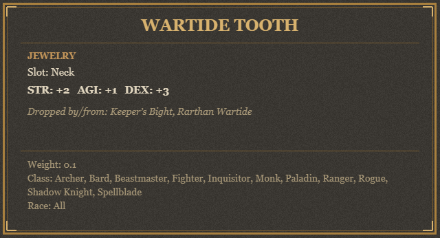 Wartide Tooth