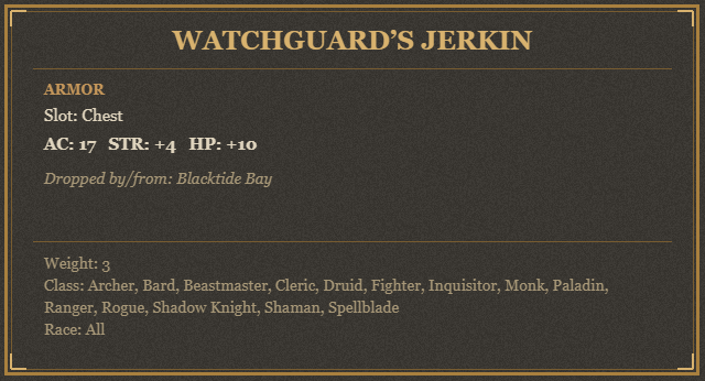 Watchguard’s Jerkin