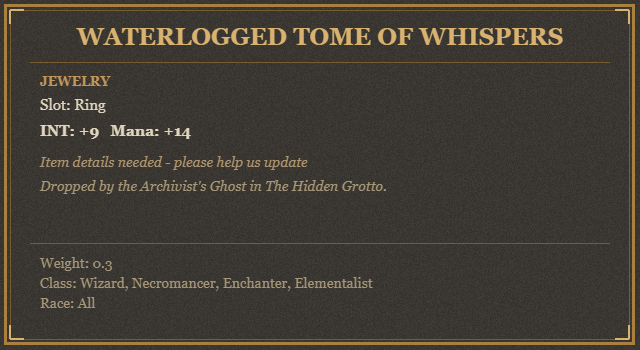 Waterlogged Tome of Whispers
