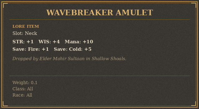 Wavebreaker Amulet