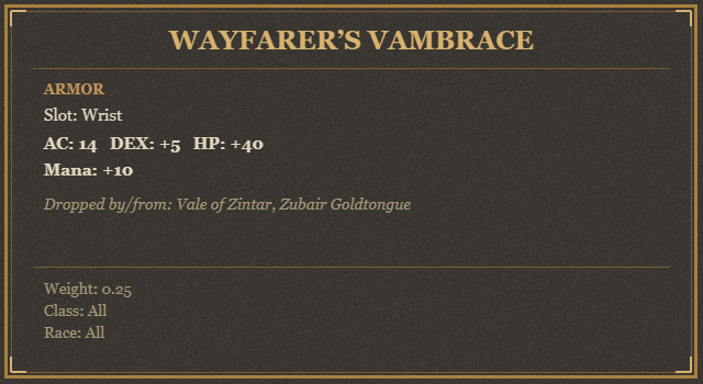 Wayfarer’s Vambrace